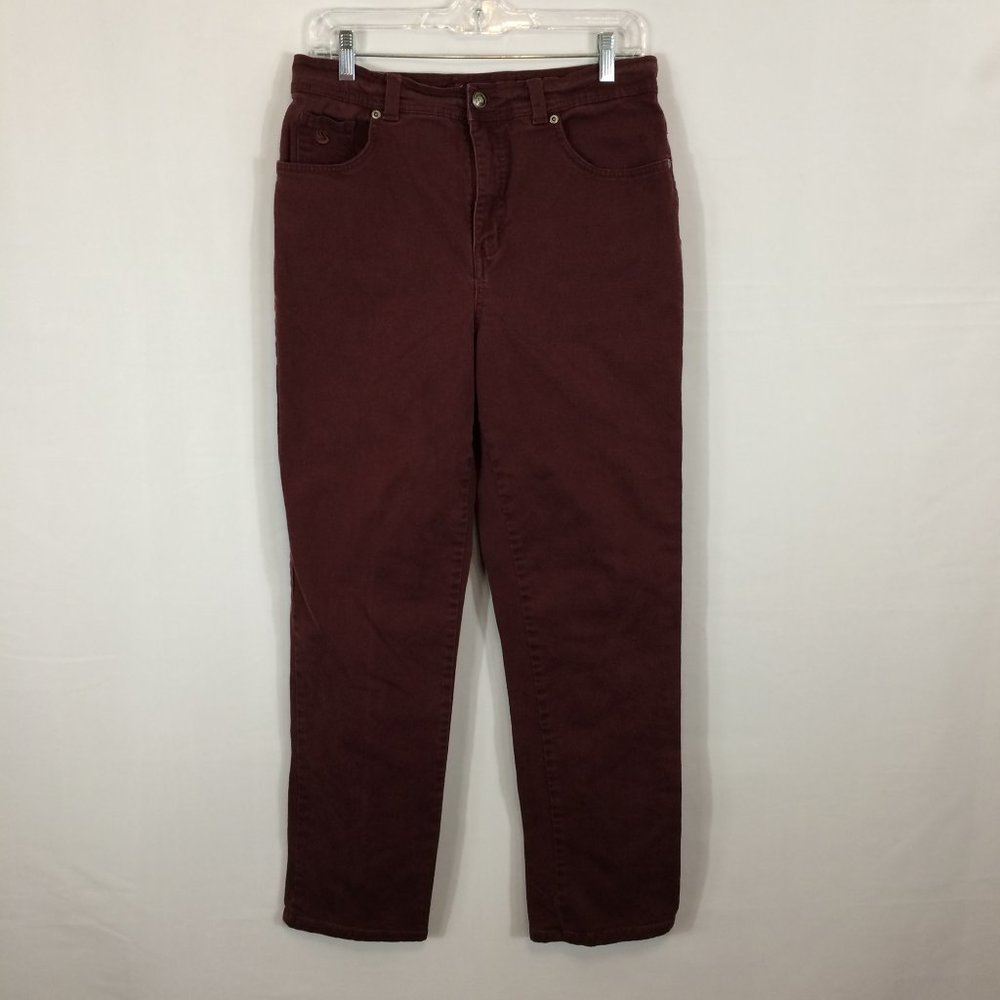 Gloria‎ Vanderbilt burgundy Jeans, Maroon, size 12 Average Womens, 30 waist